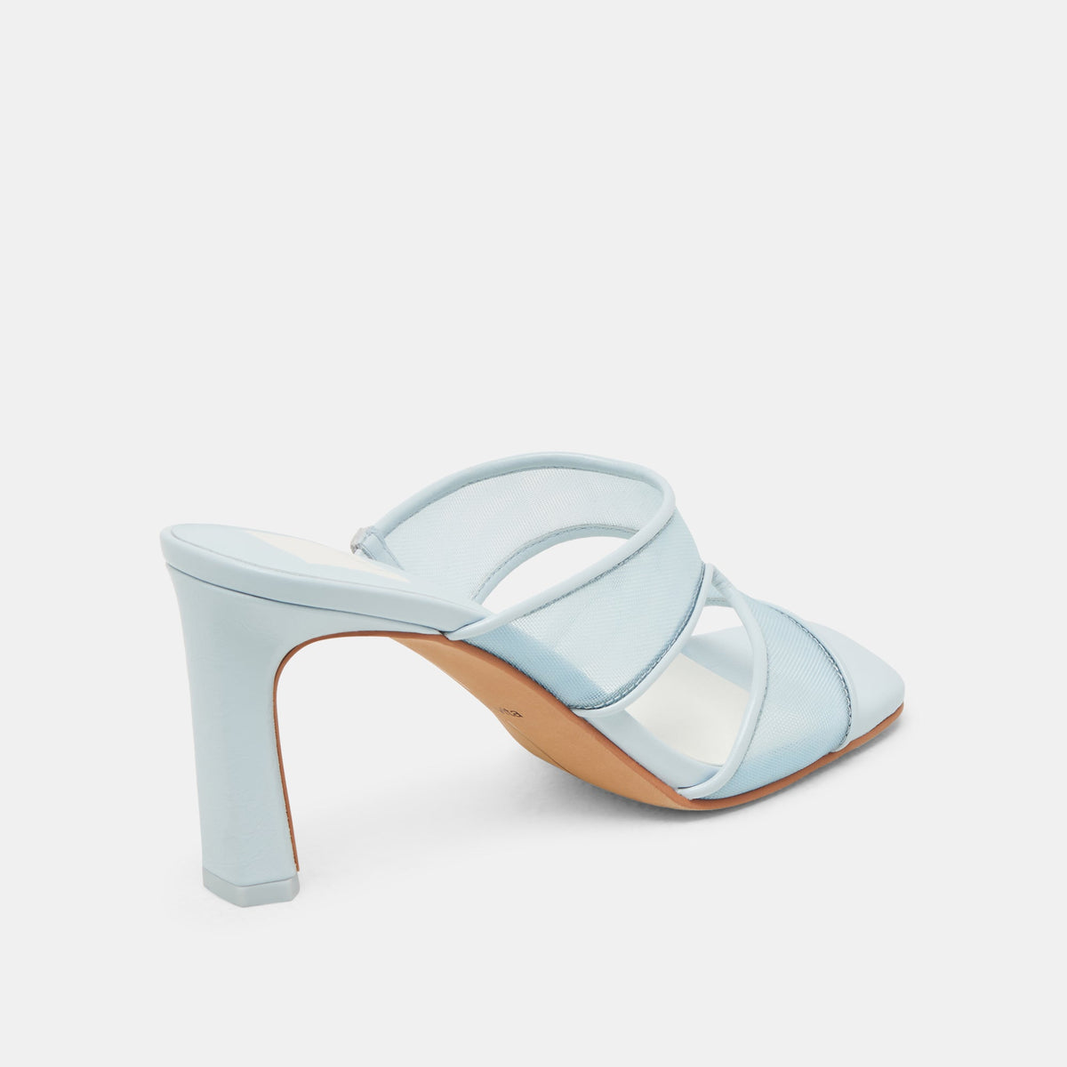 Gitel Wide Ice Blue Mesh Heels - Dolce Vita
