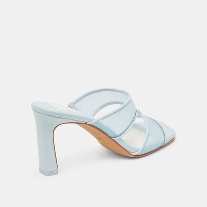 Gitel Wide Ice Blue Mesh Heels - Dolce Vita