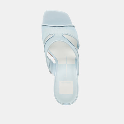 Gitel Wide Ice Blue Mesh Heels - Dolce Vita
