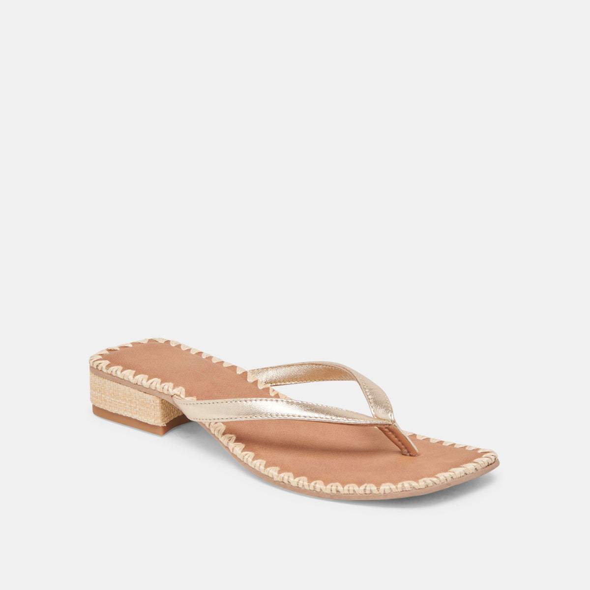 BARTY SANDALS GOLD METALLIC LEATHER - Dolce Vita