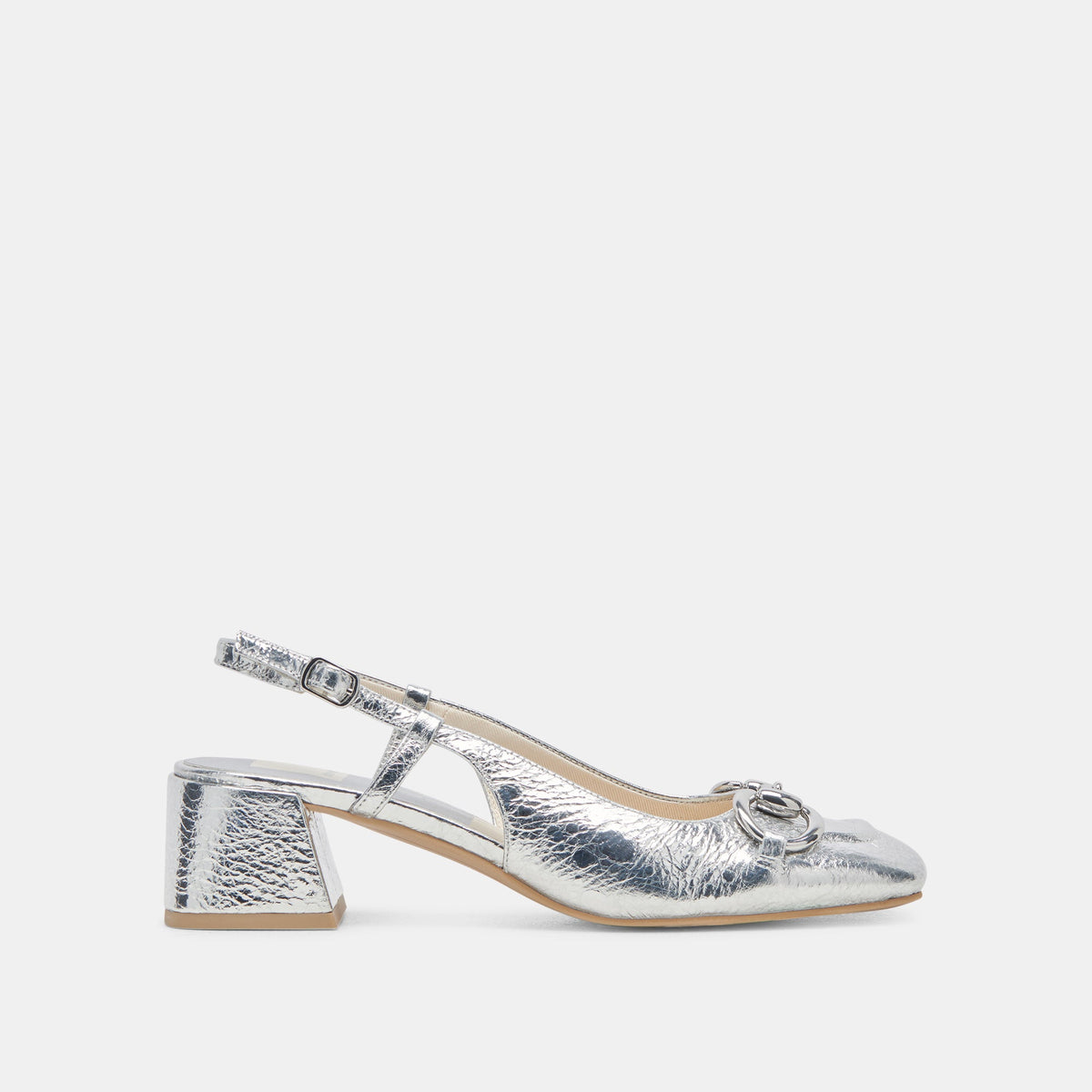MELLI HEELS SILVER DISTRESSED LEATHER - Dolce Vita