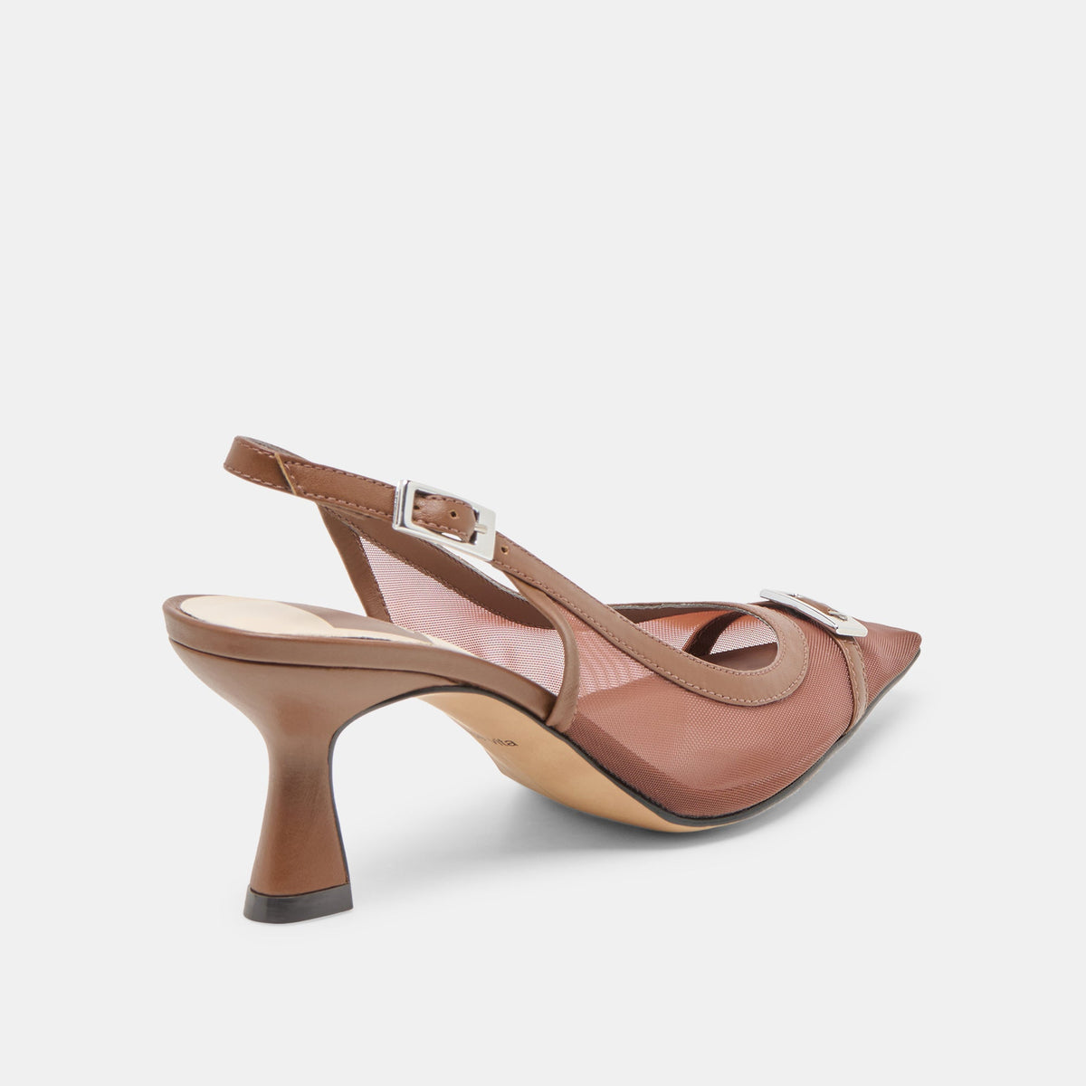 Lorine Espresso Mesh Heels - Dolce Vita