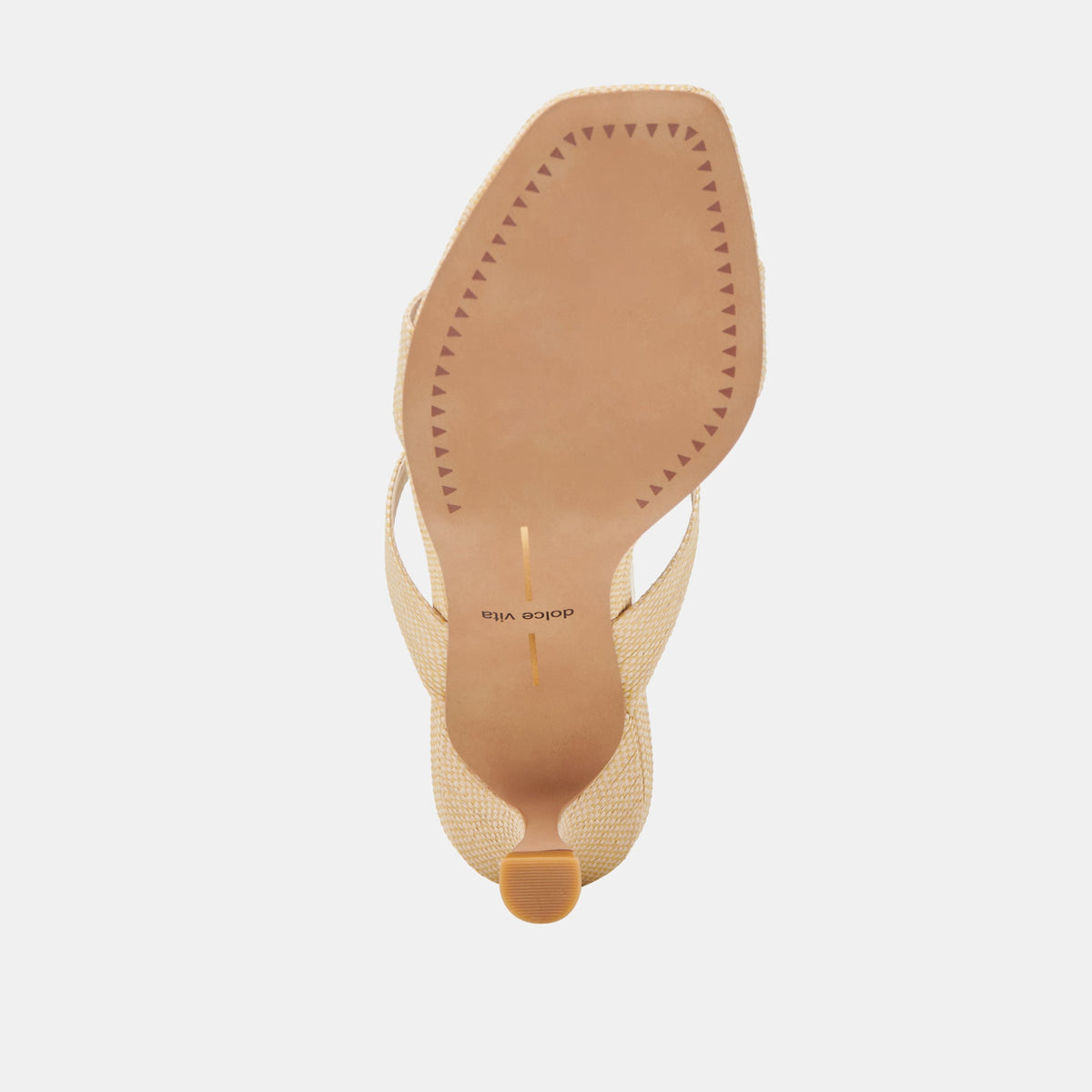 Genora Lt Natural Woven Raffia Heels - Dolce Vita