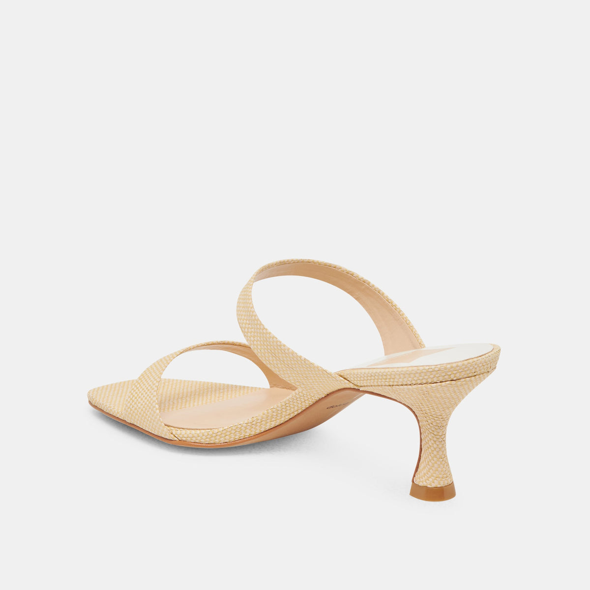 Genora Lt Natural Woven Raffia Heels - Dolce Vita
