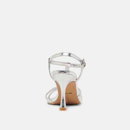 LIANE HEELS SILVER DISTRESSED LEATHER - Dolce Vita