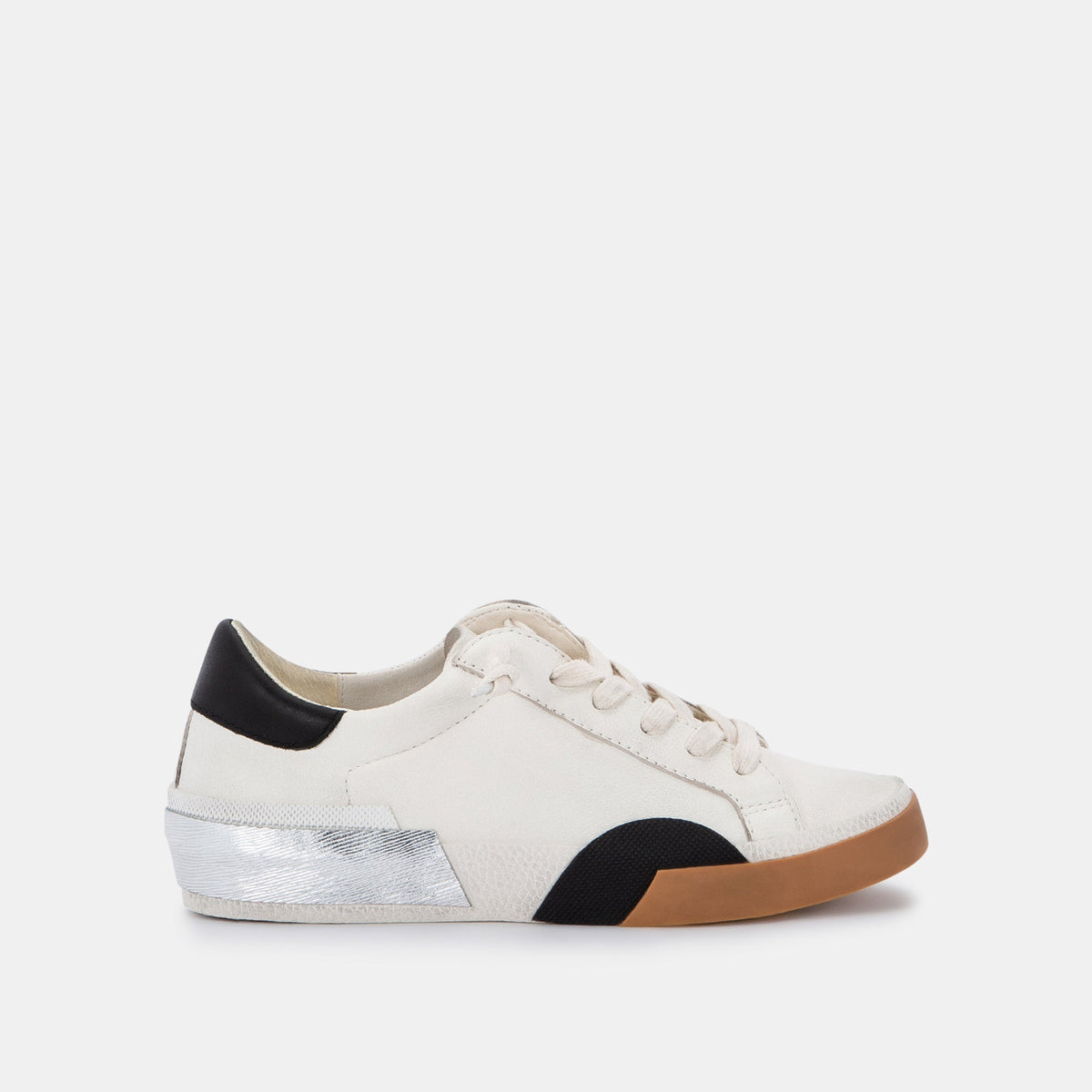 ZINA SNEAKERS WHITE BLACK LEATHER - Dolce Vita