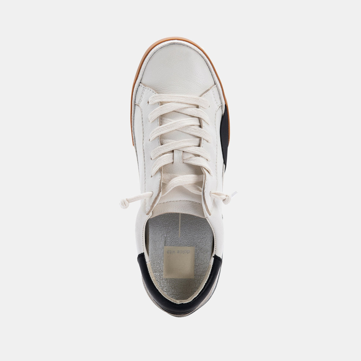 ZINA SNEAKERS WHITE BLACK LEATHER - Dolce Vita