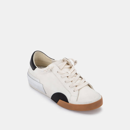 ZINA SNEAKERS WHITE BLACK LEATHER - Dolce Vita