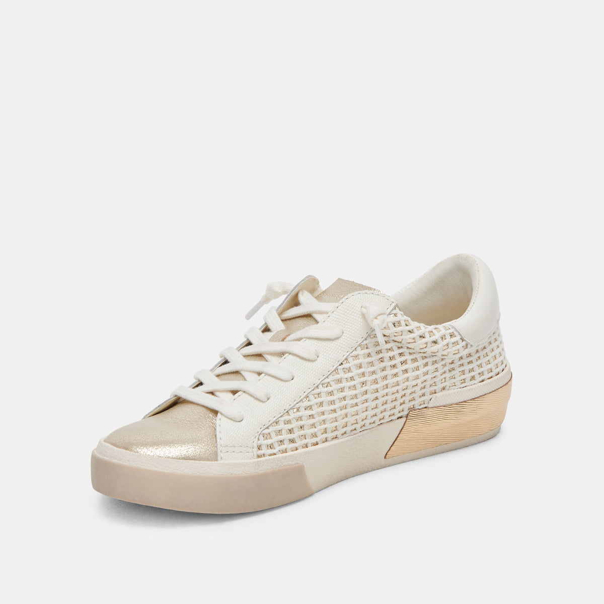 ZINA SNEAKERS BONE GOLD WOVEN - Dolce Vita