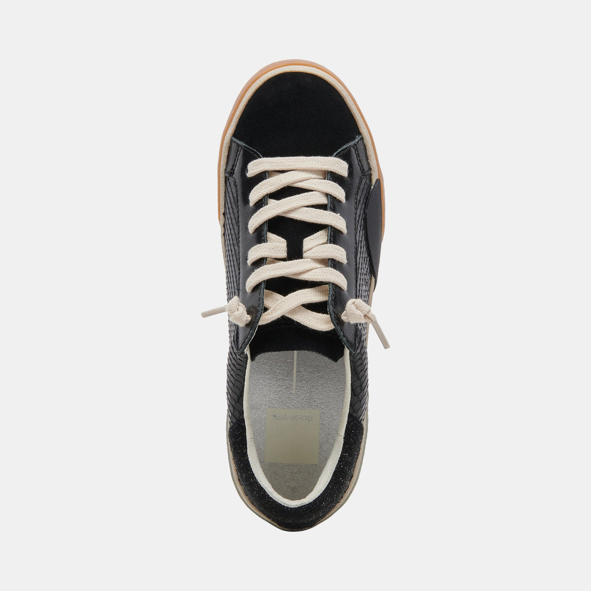 Zina Sneakers Onyx Embossed Leather - Dolce Vita