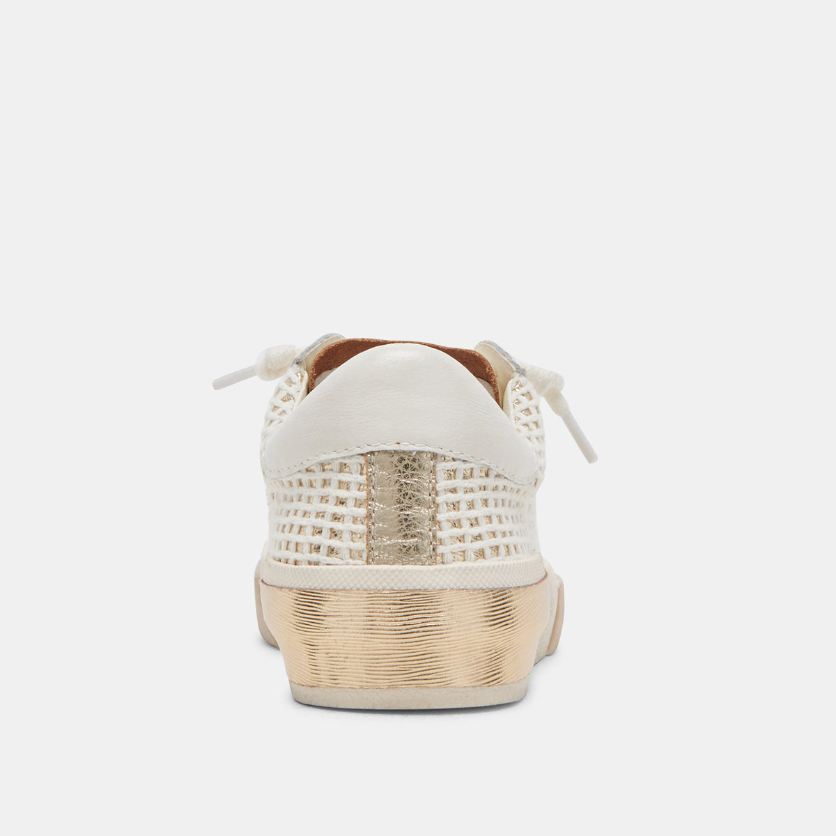 Zina Bone Gold Woven Wide Sneakers - Dolce Vita