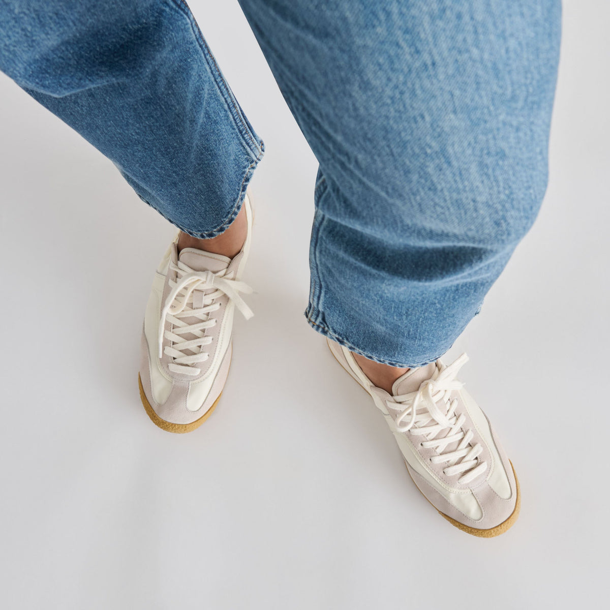 Sariya White Nylon Sneakers - Dolce Vita