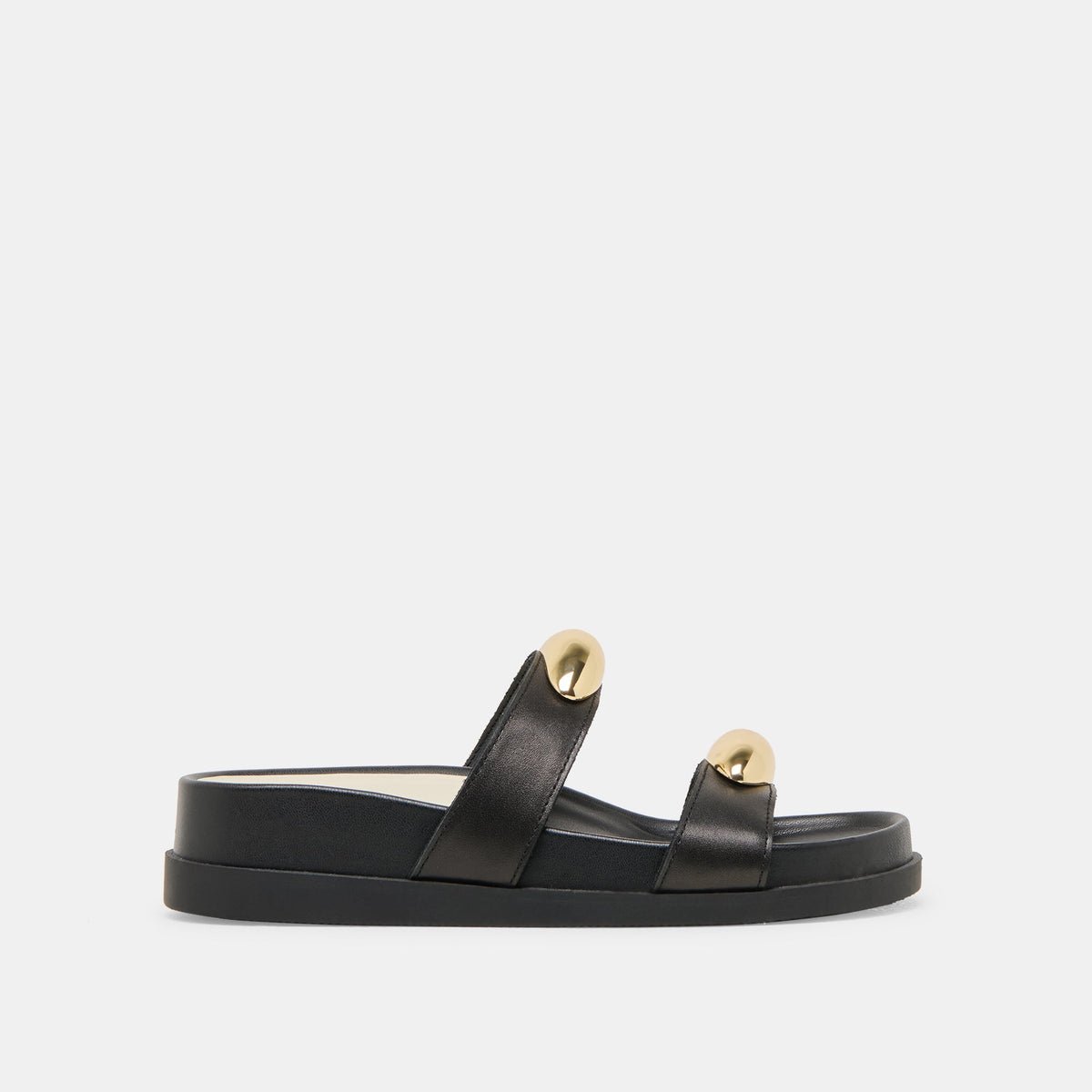 Satine Black Leather Sandals - Dolce Vita