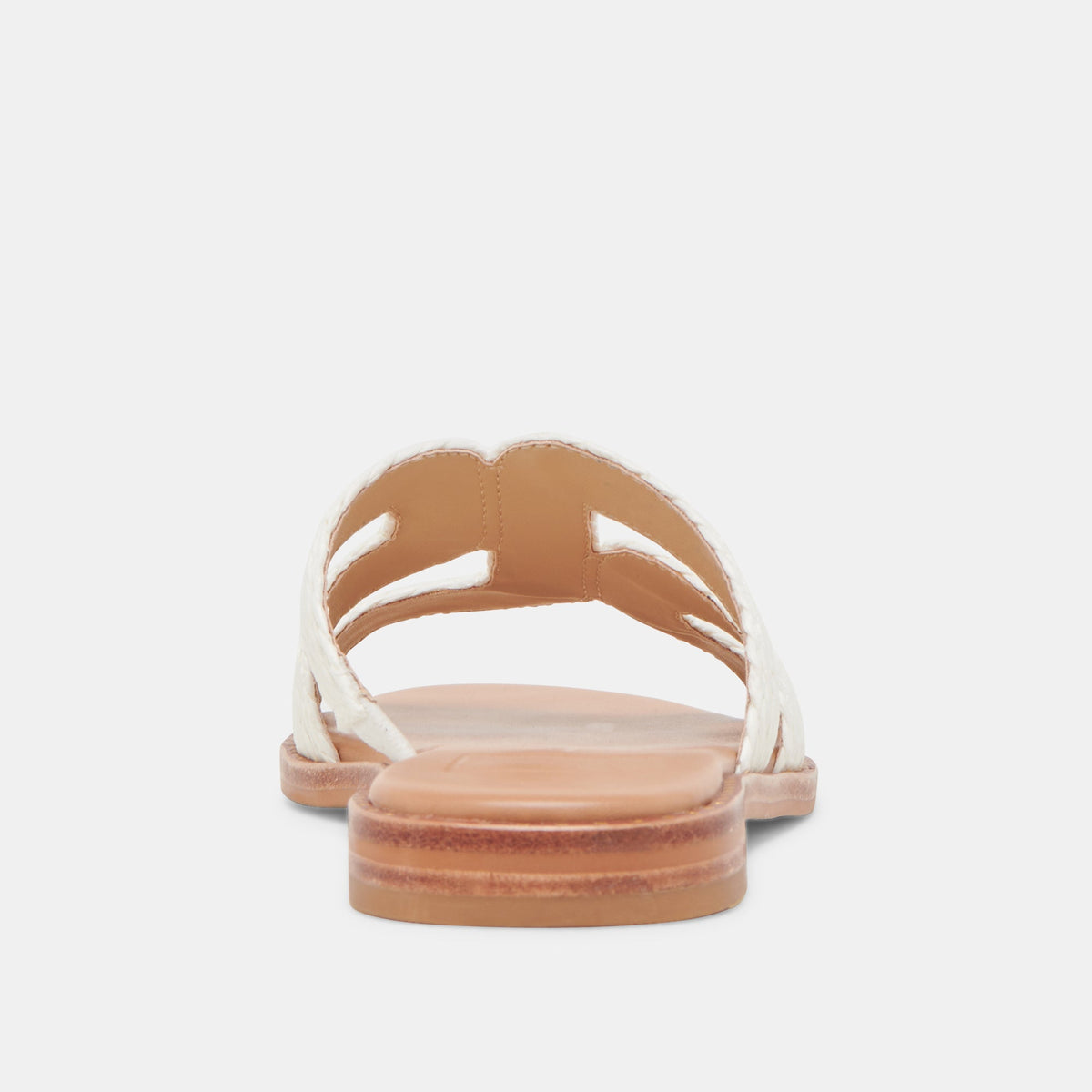 EMON WIDE SANDALS WHITE RAFFIA - Dolce Vita
