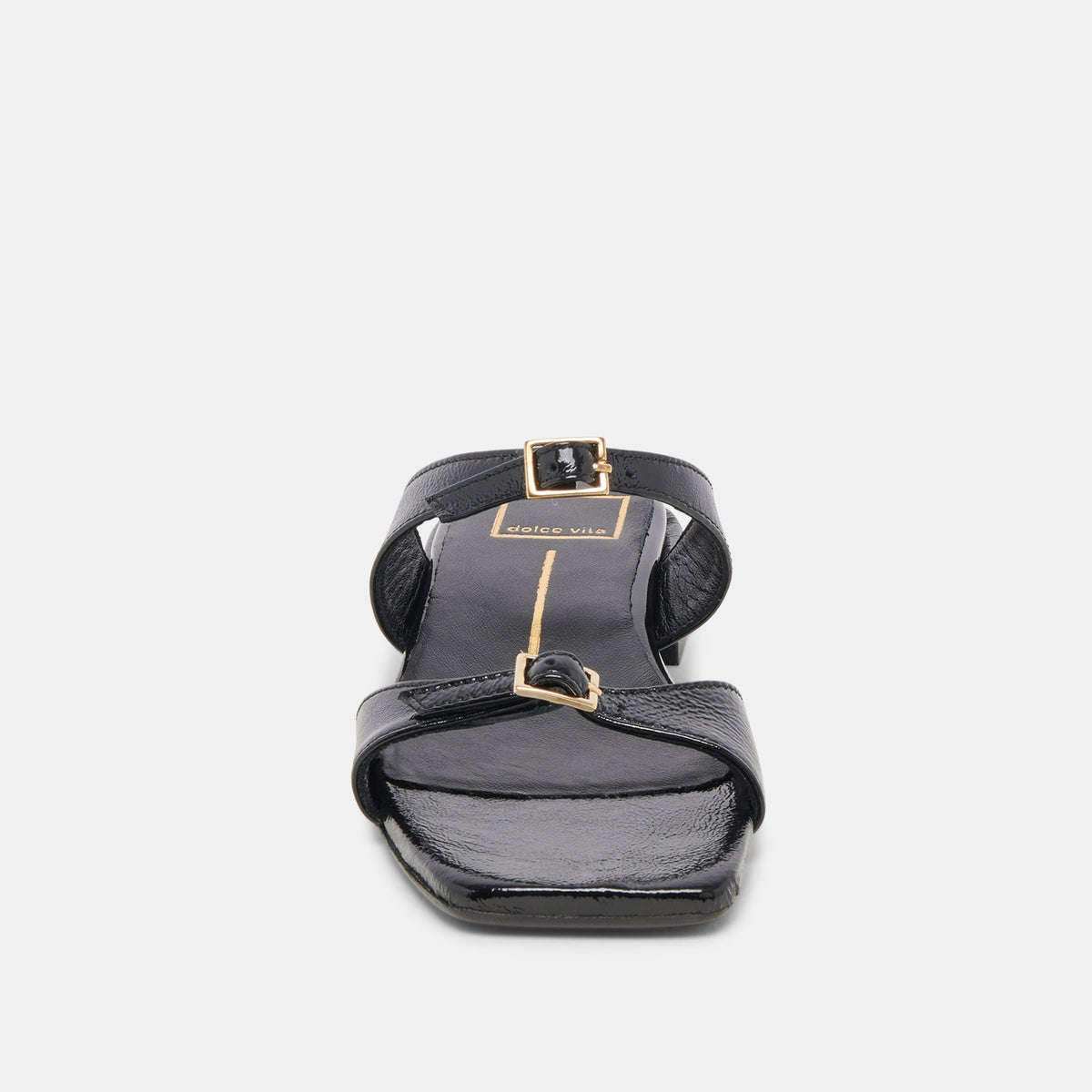LAVERN SANDALS MIDNIGHT CRINKLE PATENT - Dolce Vita