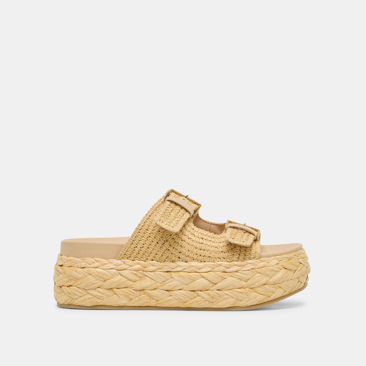 Falyn Lt Natural Woven Raffia Sandals - Dolce Vita