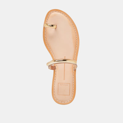 WINK WIDE SANDALS SADDLE LEATHER - Dolce Vita