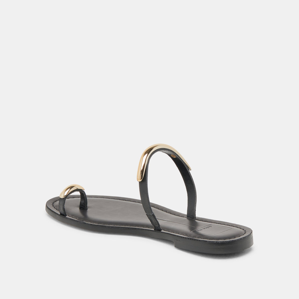 WINK SANDALS BLACK LEATHER - Dolce Vita