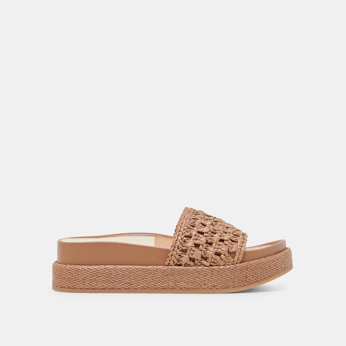 SIDONA SANDALS BROWN RAFFIA - Dolce Vita