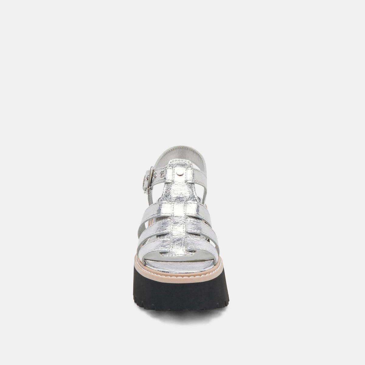 LATICE SANDALS SILVER DISTRESSED LEATHER - Dolce Vita