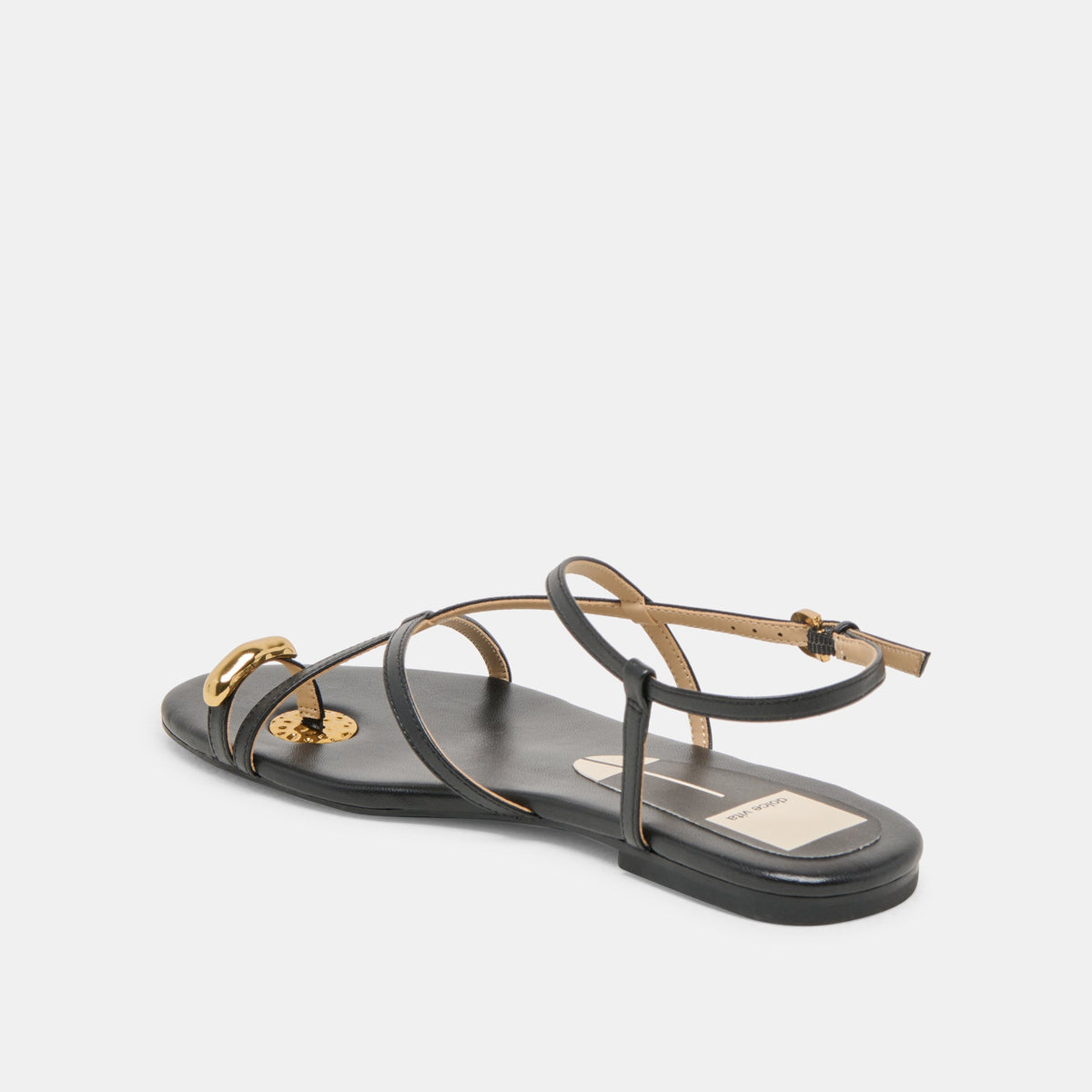 KESHA SANDALS BLACK LEATHER - Dolce Vita
