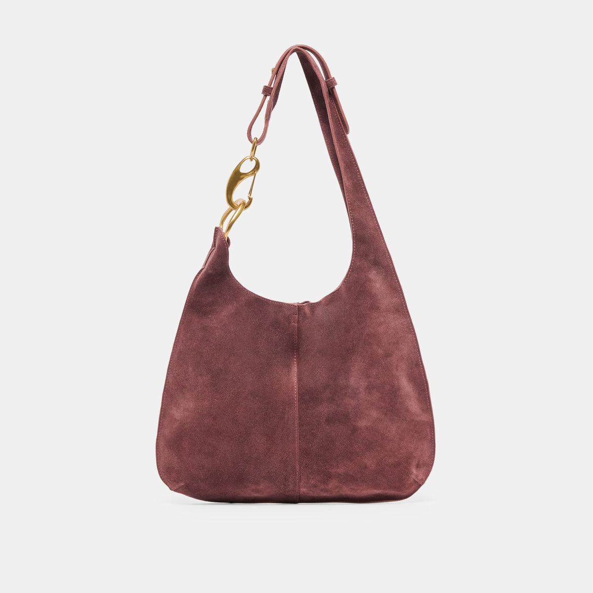 Johnnie Burgundy Suede Shoulder Bag - Dolce Vita