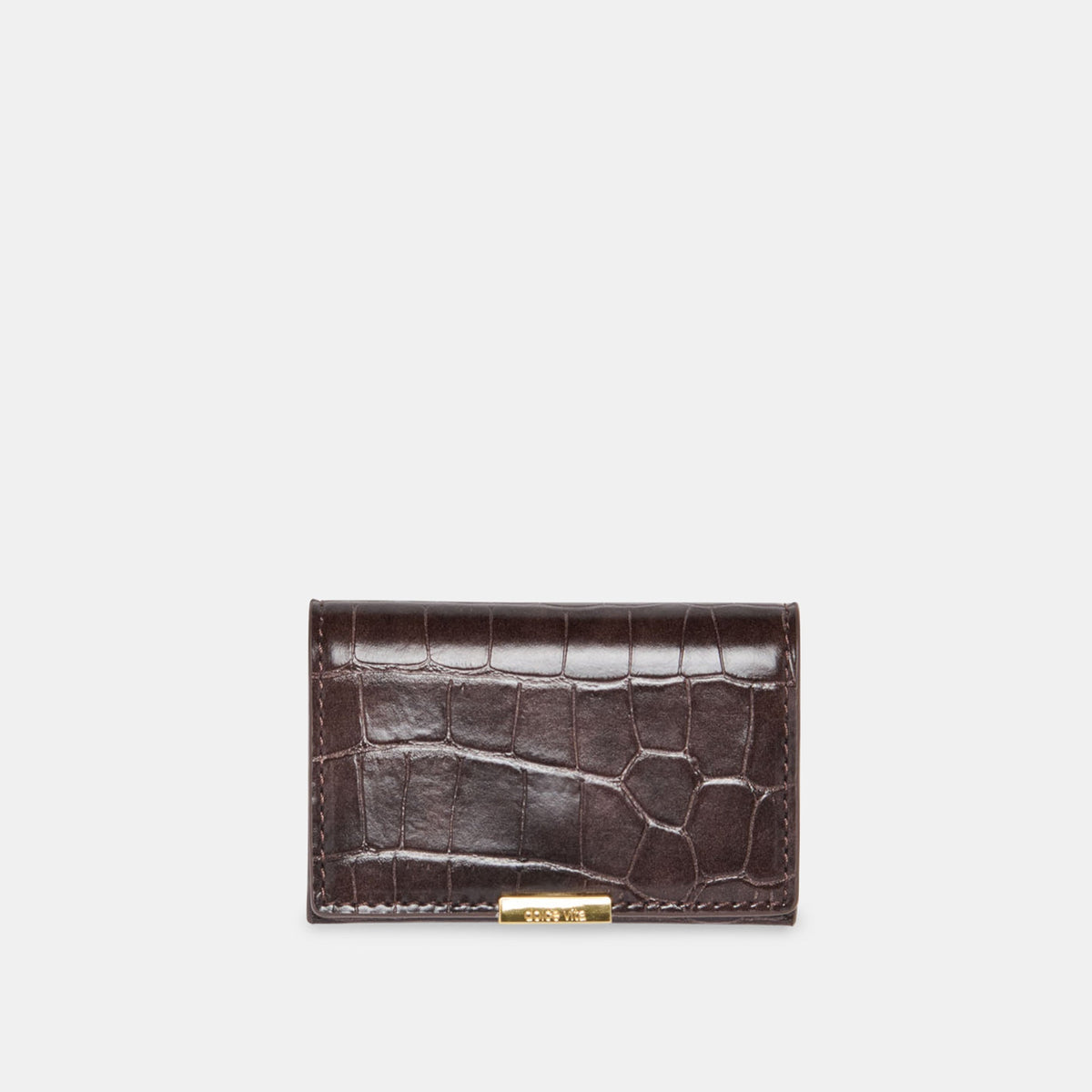 Mini-Me Brown Croco Stella Wallet - Dolce Vita