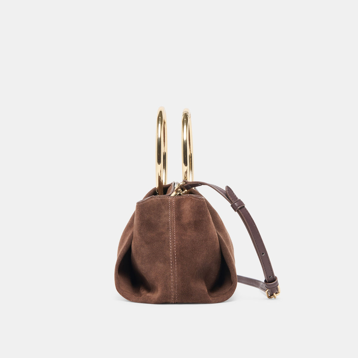 Channing Espresso Suede Handbag - Dolce Vita