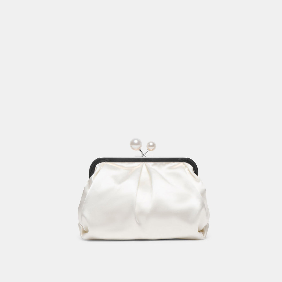 Kendall White Satin Clutch - Dolce Vita