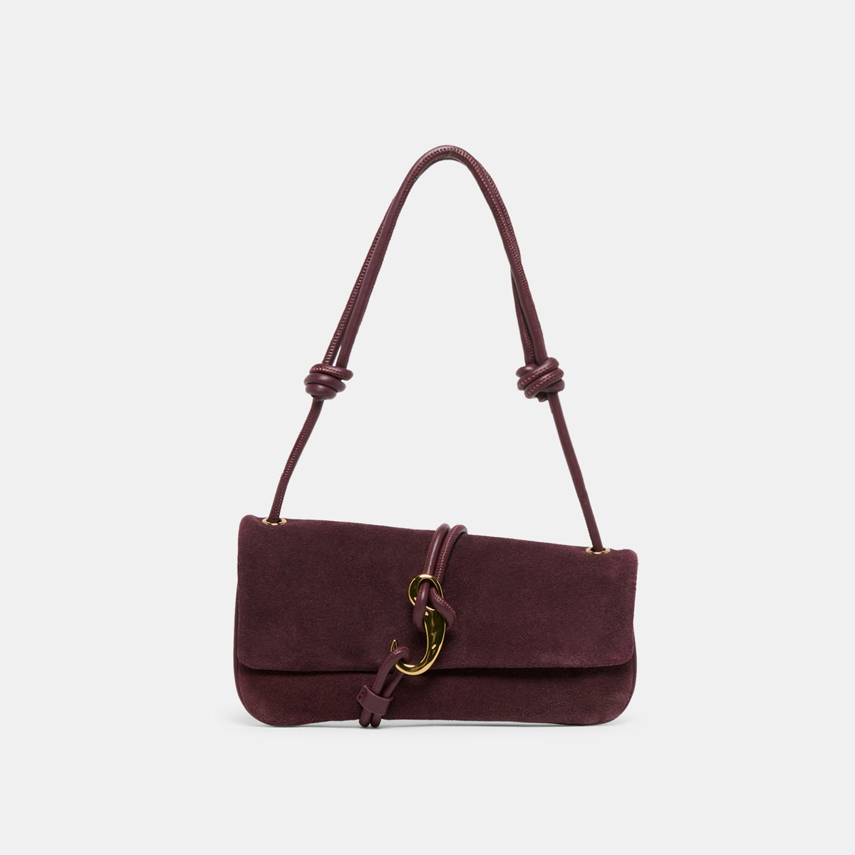 Alice Burgundy Suede Shoulder Bag - Dolce Vita